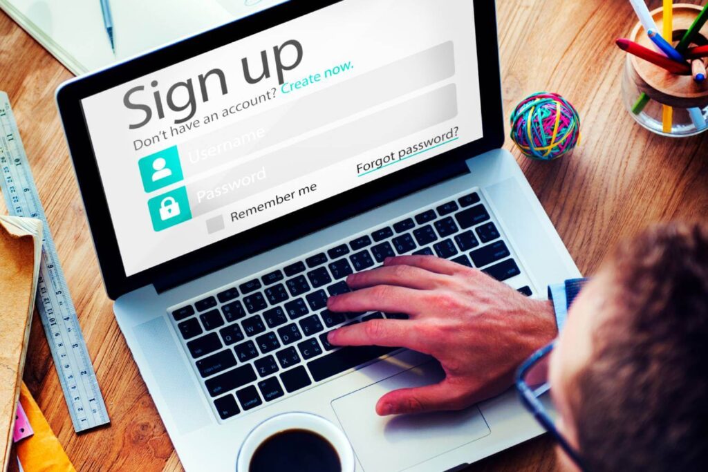 Sign Up Register Online Internet Web Concept